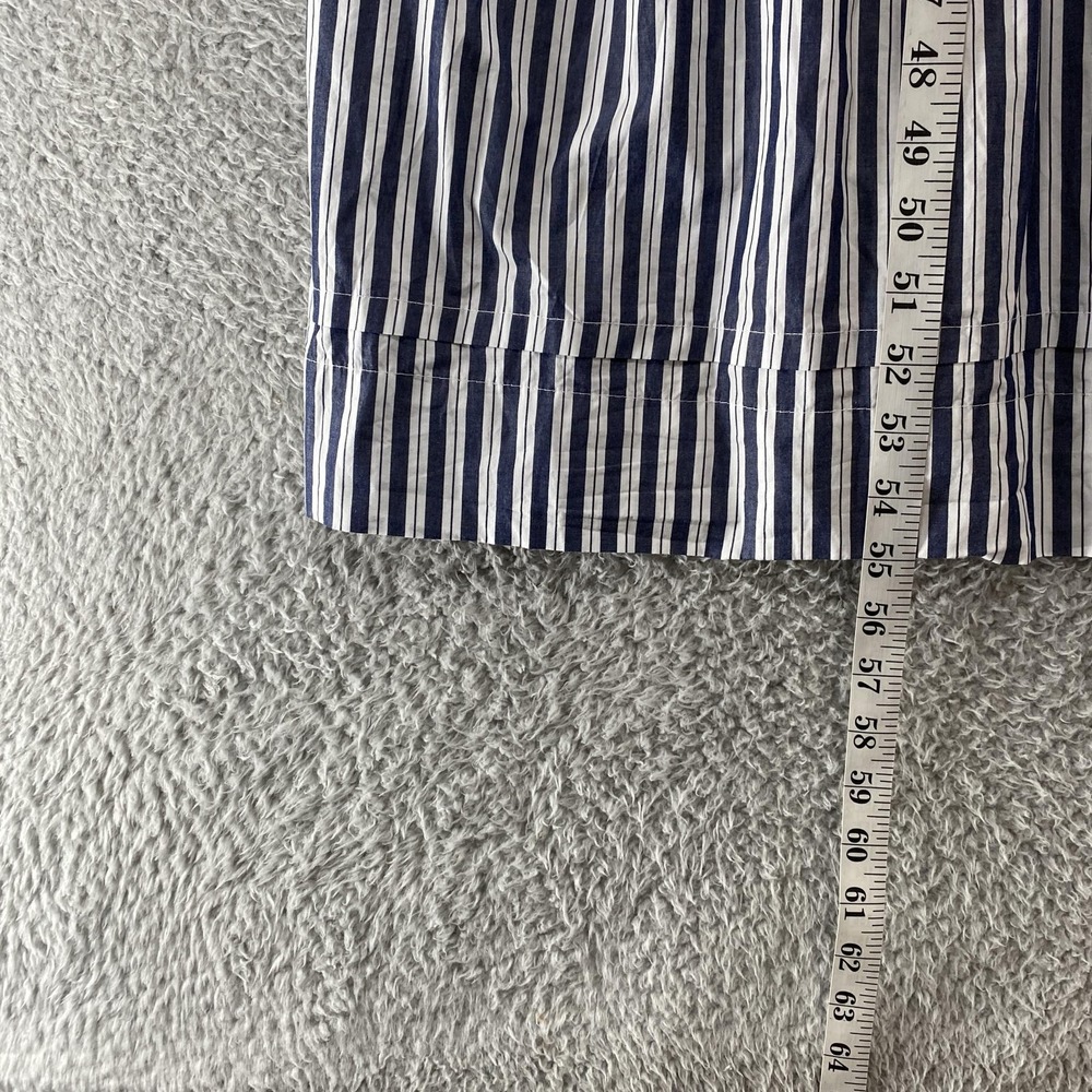 Quince Maxi Dress Womens XL Blue Striped Puff Sleeve Smocked V Neck Tiered - Picture 5 of 13
